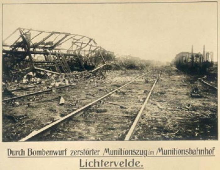Spoorweg na bombardement, WO I