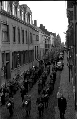 Manifestatie kinderbijslag, Izegem, 1958