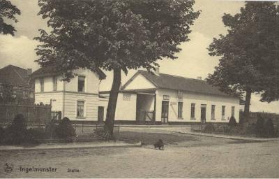Zicht op station, Ingelmunster, ca 1910