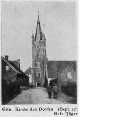 Dorpskerk van Gits (september 1917)