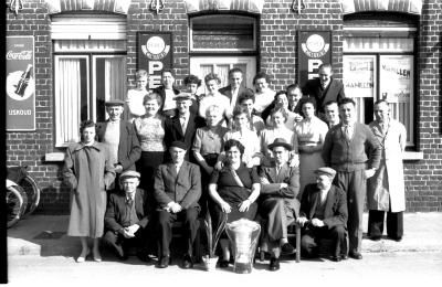 Huldiging kampioen café "De Sportvriend", Izegem, 1958