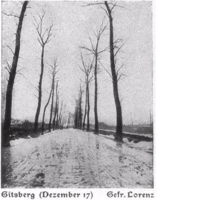 Winterlandschap december 1917, Gitsberg, Gits