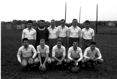 Voetbalwedstrijd F.C. Knokke - S.V. Ingelmunster, Izegem, 1958