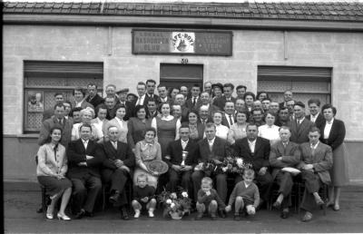 Kampioenviering café "Roxy", Izegem, 1958