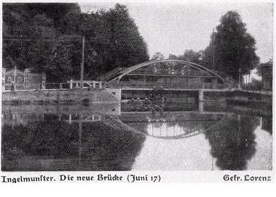 Nieuwe brug Ingelmunster, juni 1917