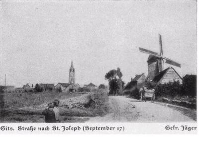 Straat naar St.-Jozef, Gits, september 1917