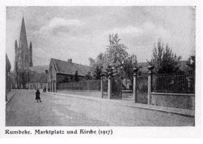 Markt en kerk van Rumbeke, 1917