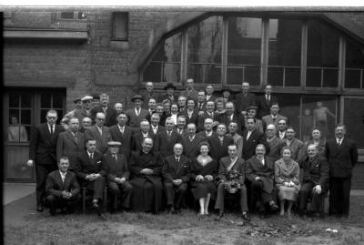 Kampioenviering café "De Gilde", Izegem, 1958