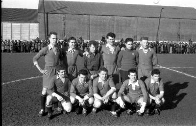 Voetbalwedstrijd Meulebeke-Ledegem, Izegem, 1958