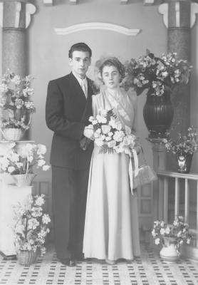 Huwelijksfoto Roger Olivier en Maria Greton
