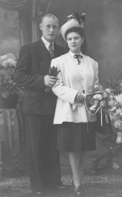 Huwelijksfoto Georges Martin en Anna Vermote
