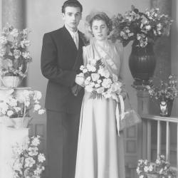 Huwelijksfoto Roger Olivier en Maria Greton