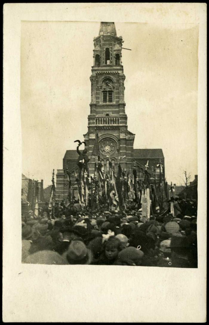 Herinhuldiging van het standbeeld van A. Rodenbach, 14 september 1919