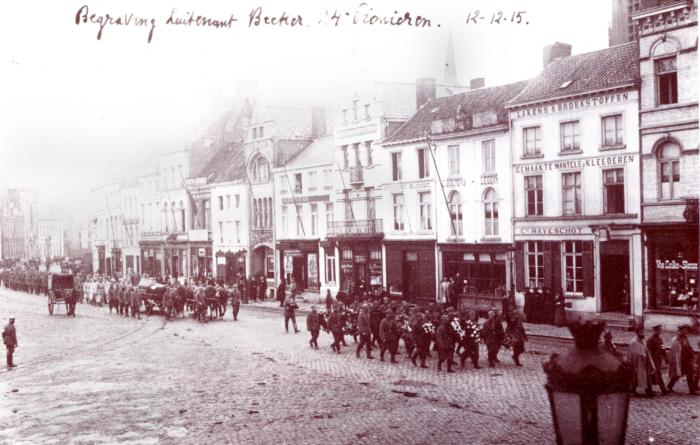 Begrafenis Luitenant Becker, Roeselare 12 december 1915