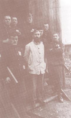 Krijgsgevangenen, o.a. Isodore Bostoen uit Roeselare, in Göttingen (D)