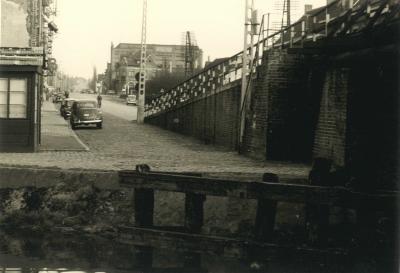 Werken aan De Centrumbrug en de Vaart, Ingelmunster, ca 1956