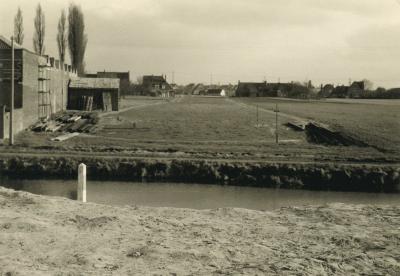 Werken aan De Centrumbrug en de Vaart, Ingelmunster, ca 1956