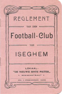 Reglement voetbalclub Izegem: voorzijde