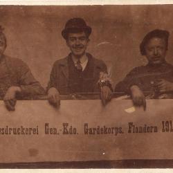 Personeel verkleed als Duitsers, Izegem 1918