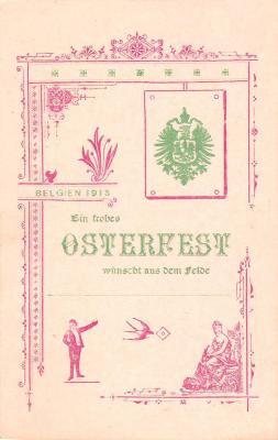 Wenskaart voor Pasen 1915 