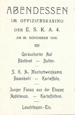 Avondeten in officierscasino