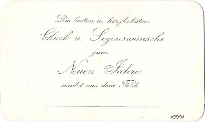Nieuwjaarskaart voor 1917