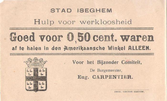 Hulp werkeloosheid, Izegem
