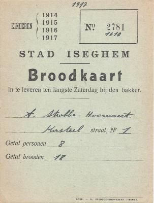 Broodkaart 1917