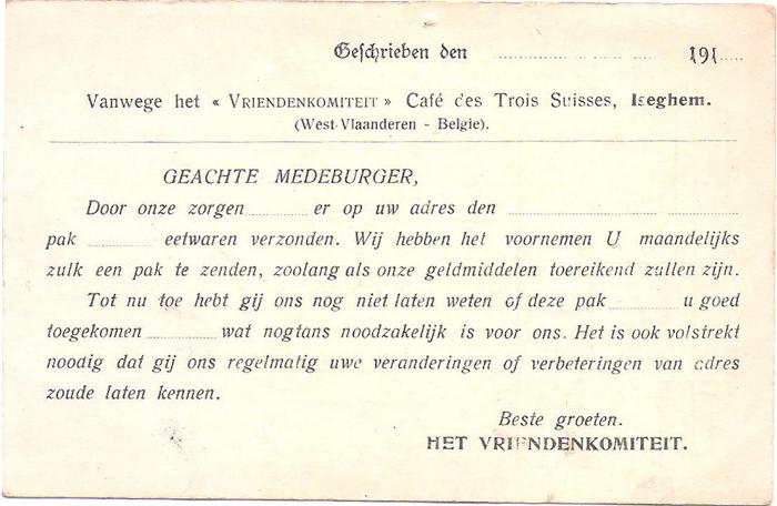 Verzending vriendencomité