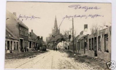 Ledegemstraat na bombardementen, Dadizele