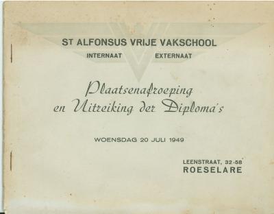 Diploma VTI, Roeselare, 1949-1951-1952