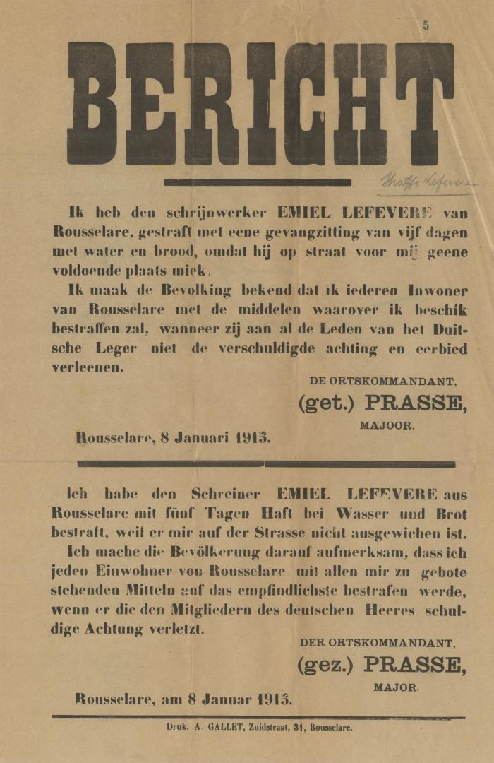 Bericht Emiel Lefevere