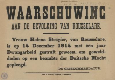Waarschuwing Helena Stragier