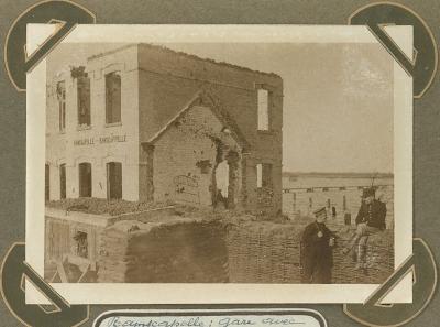 Station Ramskapelle tijdens overstroming, 22 september1915