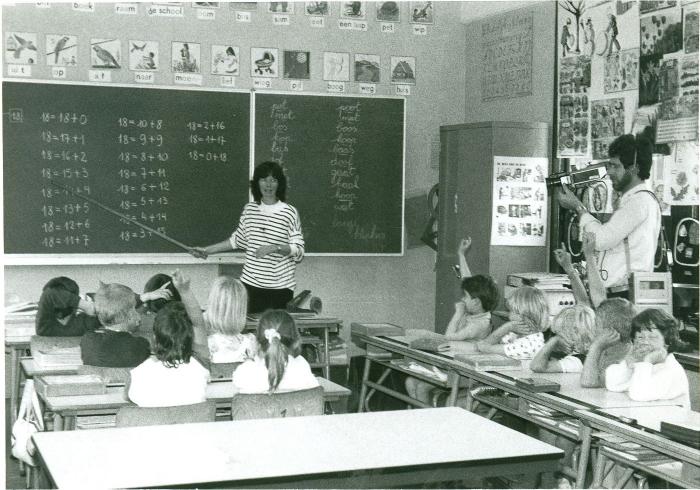 Camera in het eerste leerjaar, Lichtervelde, juni 1988