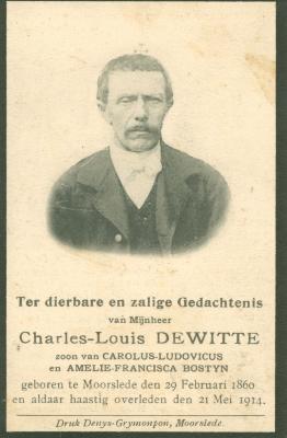 Doodsprentje Charles-Louis Dewitte