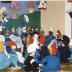 De sint bezoekt de kleutertjes tijdens Smurfenfeest, Lichtervelde , 2 december 1988