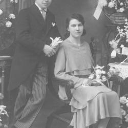 Huwelijksfoto Maurice Huysentruyt en Marie Kesbeeck
