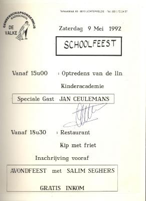 Schoolfeest, Lichtervelde, 9 mei 1992