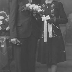 Huwelijksfoto Roger Deprauw en Marcella Corteville