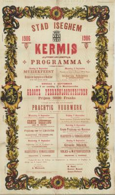 Affiche kermis, Izegem, september 1906