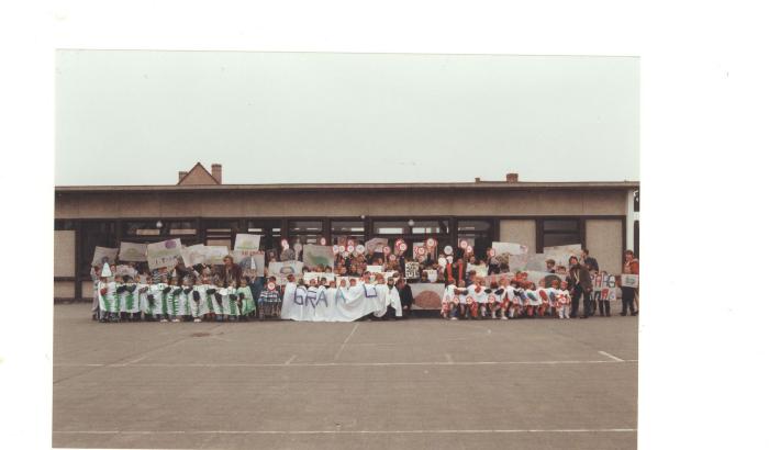 Lichterveldse kinderen zetten verkeersovertreders op de bon, Lichtervelde, 24 maart 1995