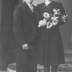 Huwelijksfoto Leon Corteville en Maria Carlier