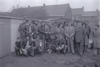 Inhuldiging kabines zaal The Rangers, Moorslede december 1975
