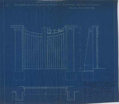 Ontwerp nieuwe ingangspoort gemeenteschool, Staden, 21 juni 1929