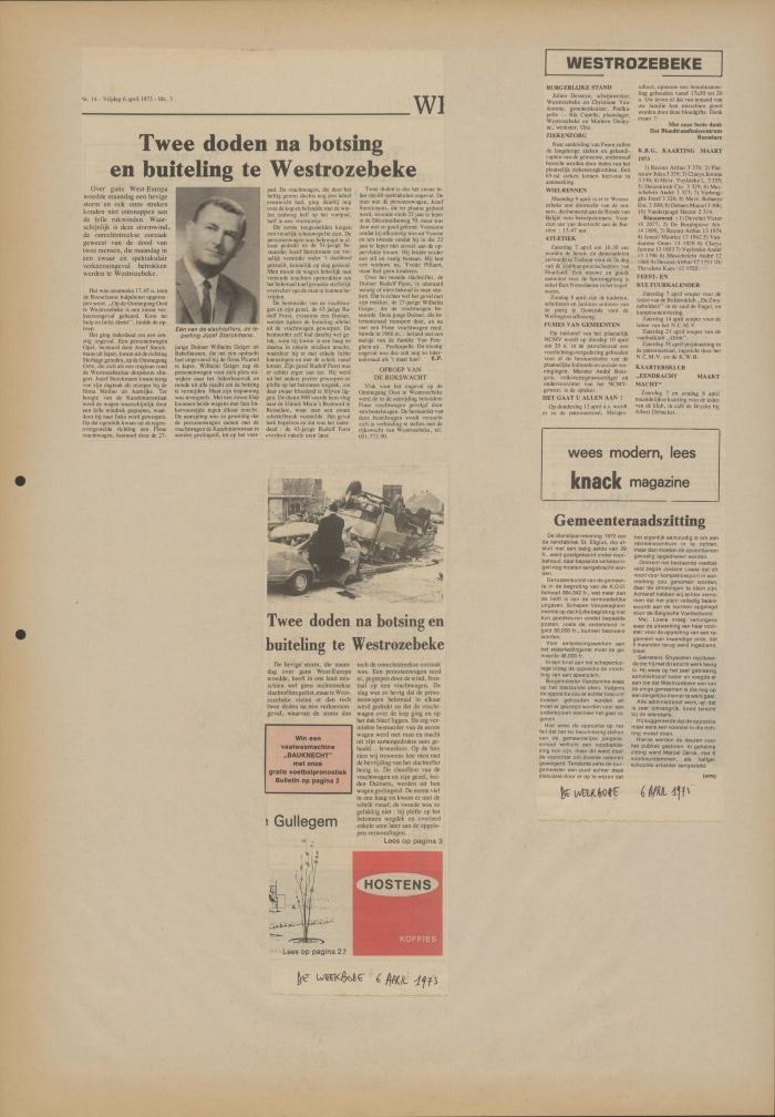 De Weekbode, 6 april 1973