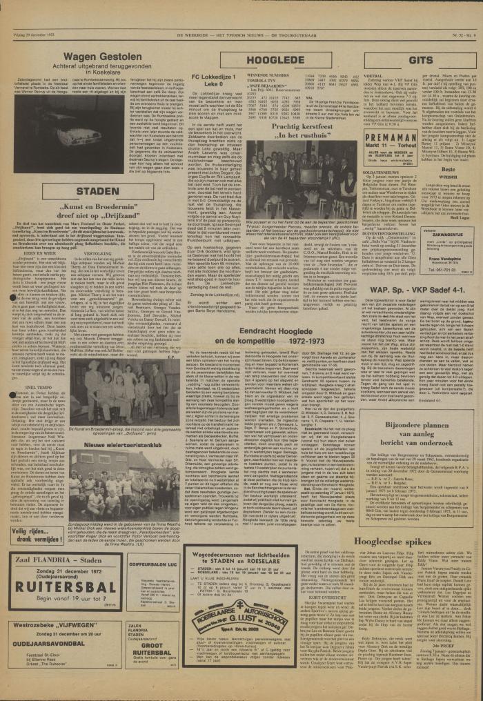 De Weekbode, 29 december 1972