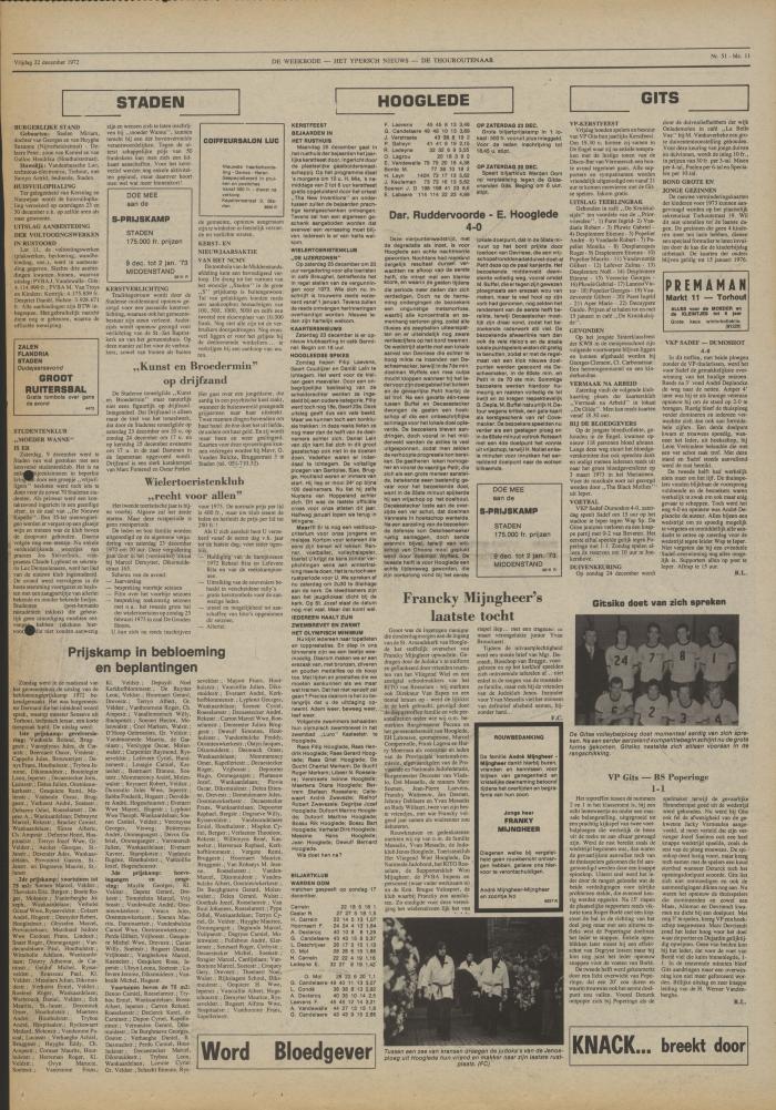 De Weekbode, 22 december 1972