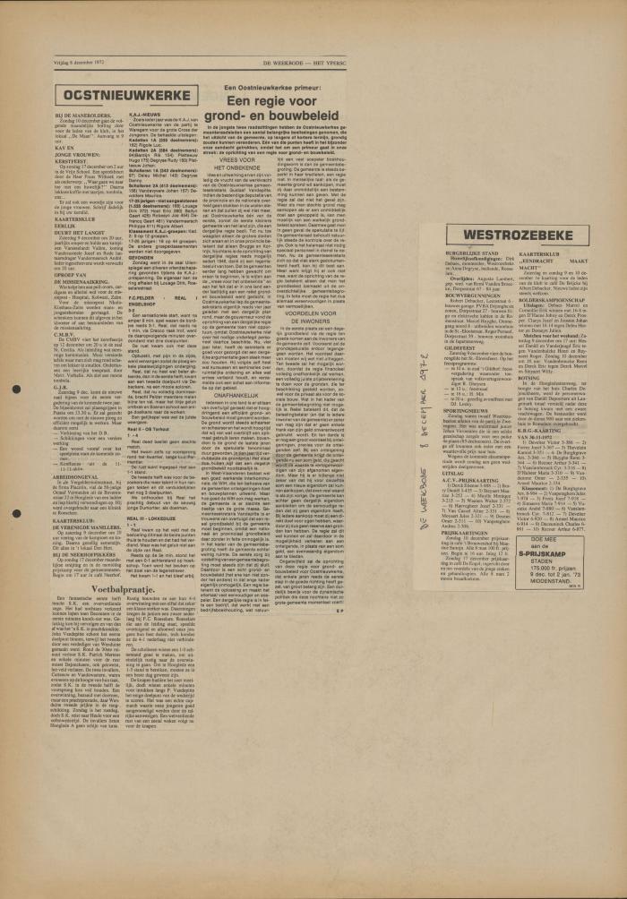 De Weekbode, 8 december 1972