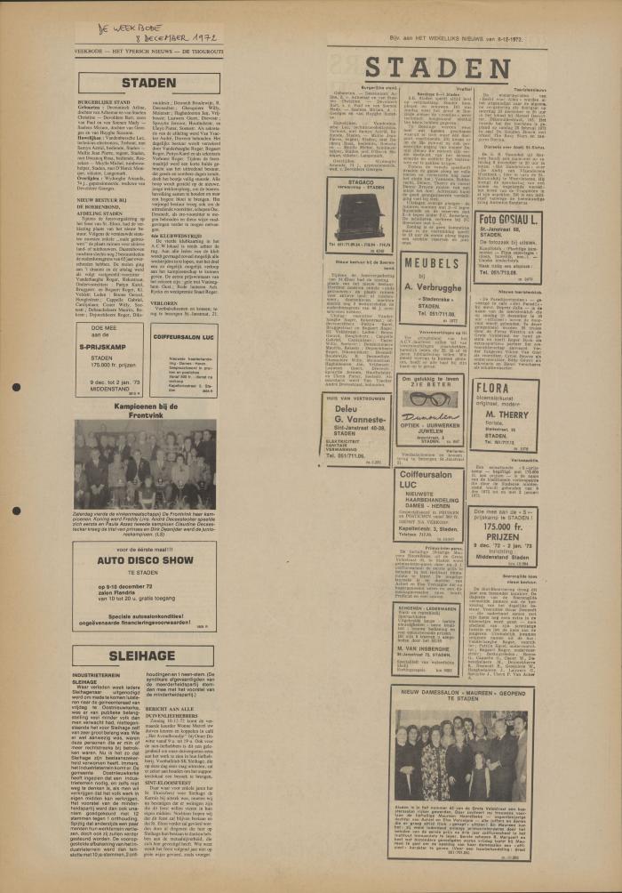 De Weekbode, 8 december 1972
Het Wekelijks Nieuws, 8 december 1972